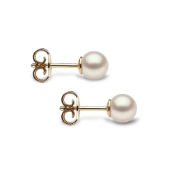 Yoko Classic Collection 18ct Yellow Gold 5-5.5mm Freshwater Pearl Stud Earrings