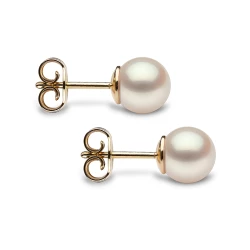 Yoko Classic Collection 18ct Yellow Gold 7-7.5mm Freshwater Pearl Stud Earrings