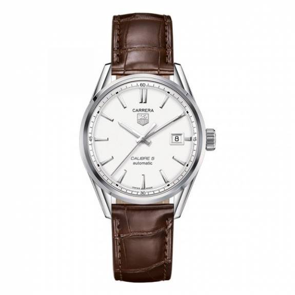 Tag Heuer Gents Carrera Silver Dial Strap Watch