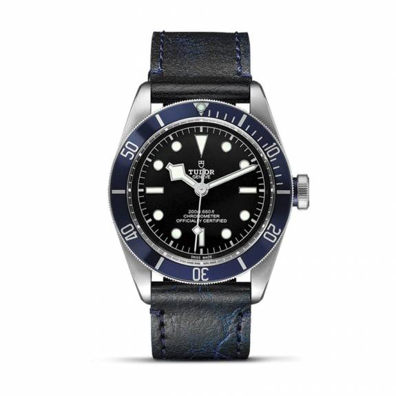 TUDOR Black Bay Black Dial & Blue Bezel & Strap Watch - 41mm