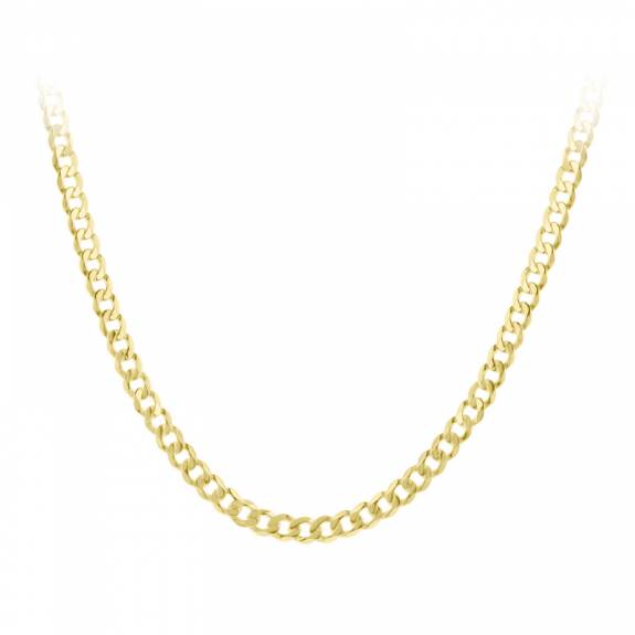 9ct Gold Open Curb Chain - 20"