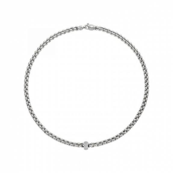 Fope 18ct White Gold & Diamond Eka Collection Necklace