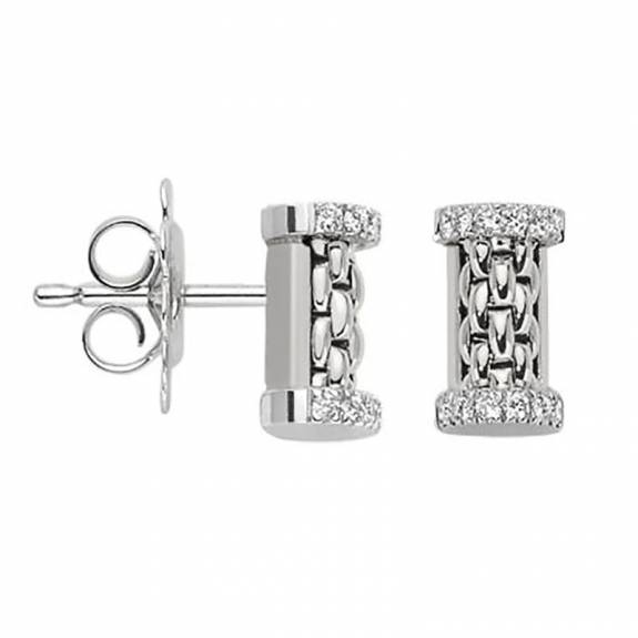 Fope 18ct White Gold & Diamond Essentials Collection Stud Earrings