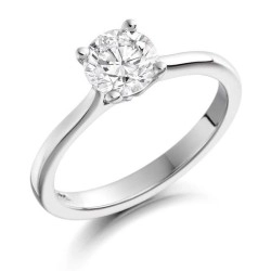 Grace Collection Platinum & Diamond Engagement Ring - 0.42ct