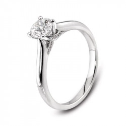 Alecia Collection Platinum & Diamond 4 Claw Ring - 0.49ct