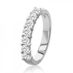 Platinum Seven Stone Diamond Eternity Ring - 0.67ct