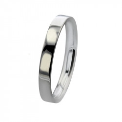 Platinum Ladies Flat Court Style Wedding Ring - 2.5mm