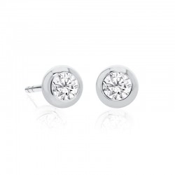 18ct White Gold & Diamond Earrings - 0.38ct