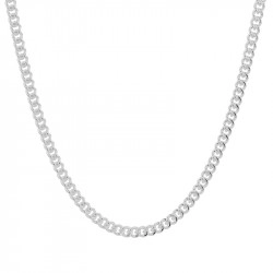Silver Open Curb Style Chain - 20"