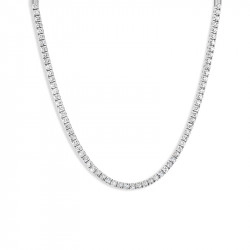 18ct White Gold Diamond Line Collar - 6.50ct