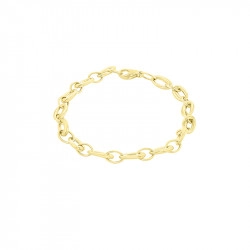 9ct Yellow Gold Tapered Oval Link Design Bracelet