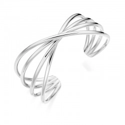 Silver Four Twisted Strand Torc Bangle