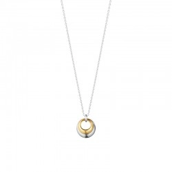 Georg Jensen Silver & 18ct Gold Curve Collection Pendant