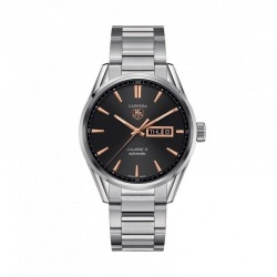 TAG Heuer Gents Carrera Black Dial Day/Date Watch - 41mm