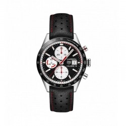 TAG Heuer Gents Carrera Chronograph Black Dial Strap Watch - 41mm
