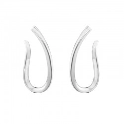 Georg Jensen Silver Infinity Loop Earrings