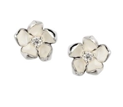 Shaun Leane Silver Cherry Blossom Stud Earrings