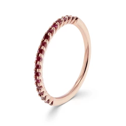 9ct Rose Gold & Pink Tourmaline Stacking Ring