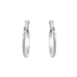 9ct White Gold 10mm Hoops