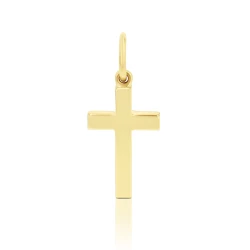 9ct Yellow Gold 20mm Solid Cross Pendant