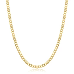 9ct Yellow Gold 22" Filed Curb Link Chain