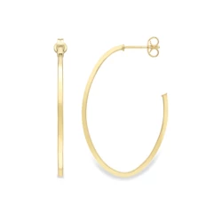 9ct Yellow Gold 40mm Fine Oval Hoops