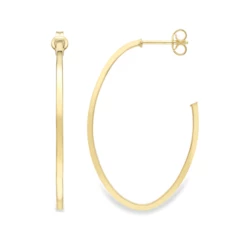 9ct Yellow Gold 50mm Fine Oval Hoops