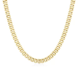 9ct Yellow Gold Brick Chain Necklace