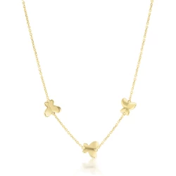 9ct Yellow Gold Butterfly Motif Necklet