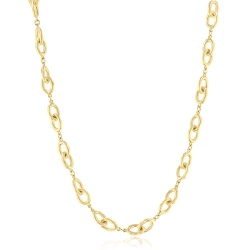 9ct Yellow Gold 18" Interlocking Oval Link Necklace