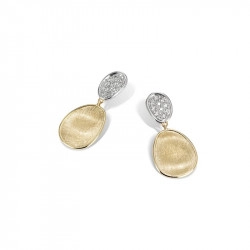 Marco Bicego 18ct Gold & Diamond Lunaria Collection Drop Earrings