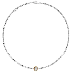 Fope Eka White Gold & Pave Diamond Necklace				