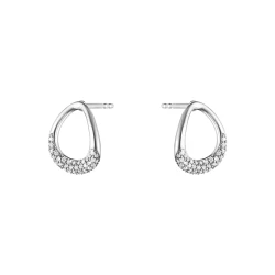 Georg Jensen Offspring Silver & Diamond Earrings