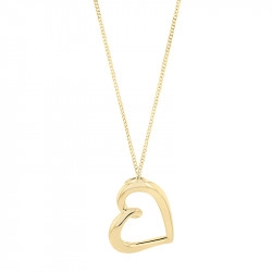 9ct Yellow Gold Open Twisted Heart Pendant