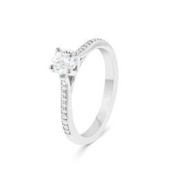 KC Collection Platinum & 0.52ct Diamond Solitaire Engagement Ring