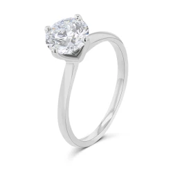 Lab Grown Diamond & Platinum Solitaire 1.37ct Engagement Ring