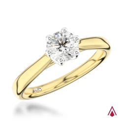Open Tulip 18ct Yellow Gold 0.60ct Diamond Engagement Ring