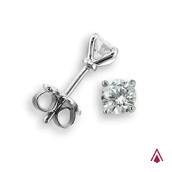 Open Tulip Collection Platinum & Diamond Stud Earrings - 0.20ct