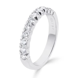 Platinum 0.50ct Brilliant Cut Diamond Claw Set Wedding Ring