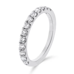 Platinum 0.50ct Brilliant Cut Diamond Micro Claw Set Wedding Ring