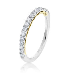 Platinum & 18ct Yellow Gold 0.34ct Diamond Wedding Ring