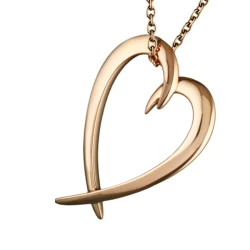 Shaun Leane Large Rose Gold Hook Heart Pendant