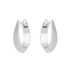 Silver 16.5mm Huggie Hoop Earrings