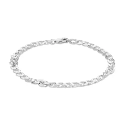 Silver 8.5" Curb Link Gents Bracelet