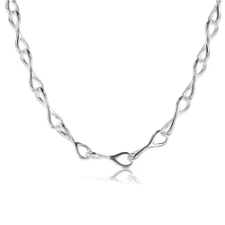 Silver Figure-of-Eight Link Necklace