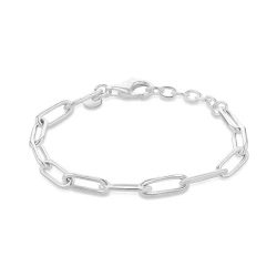 Silver Oblong Link Bracelet