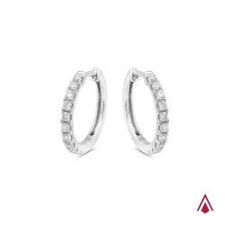 Skye Hoop Platinum 0.22ct Diamond Earrings