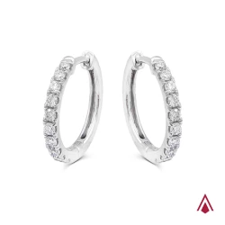 Skye Platinum 0.38ct Diamond Hoop Earrings