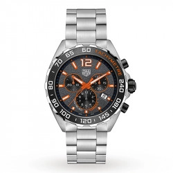 TAG Heuer Formula 1 Chronograph Grey & Orange Dial Watch - 43mm