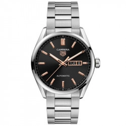 TAG Heuer Gents Automatic Carrera Black Dial Day/Date Watch - 41mm